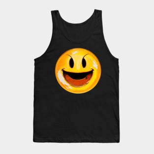 Retro Metal Smiley Evil Face 01 Tank Top